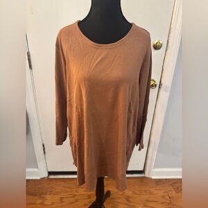 J. Jill Brown Pima 3/4 Sleeve Tee